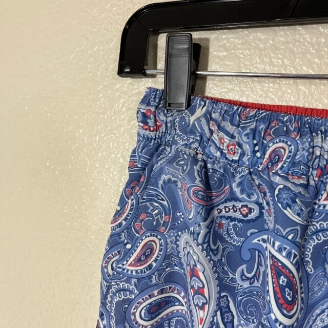Peter Millar Swim Trunks Mens Medium Blue Paisley Shorts 7" Inseam - Image 2 of 4