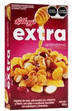 3 KELLOGG’S EXTRA ARANDANO  & ALMENDRAS 420 Grams. Blueberry With Almonds.