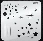 Japanese pastel Nagomi Star Bubble Stencil, Reusable, For Paint, Stamp, Spray