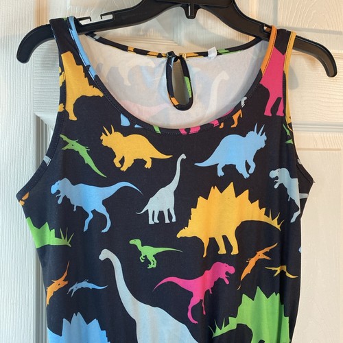 Unbranded Women S SMALL Romper Dinosaurs Dino Summer Pockets Colorful Fun - Picture 3 of 9