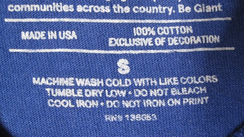 American Giant T shirt Mens S Blue Flag Collection Casual Colorful USA Flag Logo - Picture 10 of 10