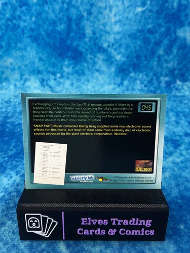 Doctor Who: Big Screen SINGLE Non-Sport Trading Card by Strictly Ink 2003 - Picture 94 of 204