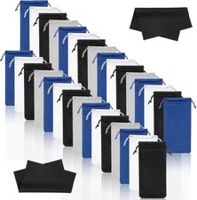 100 Pcs Microfiber Pouch Case Bulk Soft Sunglasses with 2...