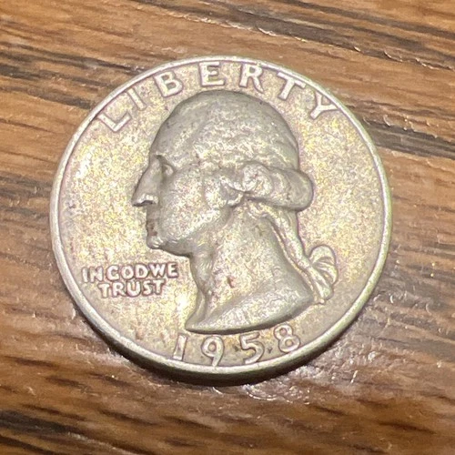 1958 Washington Quarter 25C 90% Silver Business Strike US Coin KM# 164