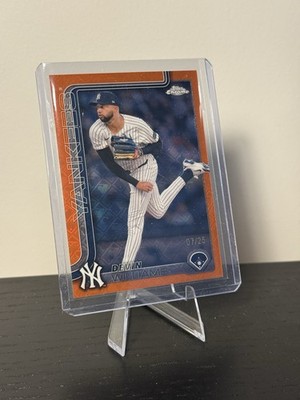 2025 Topps Chrome Logofractor Devin Williams Orange X/25 Yankees