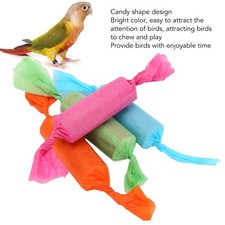 4pcs Sola Sticks Parrot Toys Interactive Fun Cute Candy Shape Bird Chew Toys