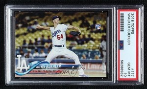 2018 Topps Walker Buehler #177 PSA 10 GEM MT Rookie RC