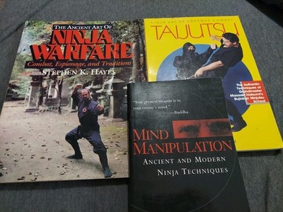 Lot Of 3 The Ancient Art Of Ninja Warfare Taijutsu & Mind Manipulation