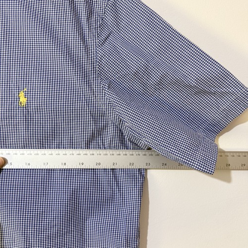 RALPH LAUREN Mens Shirt Blue Gingham L - Picture 11 of 13