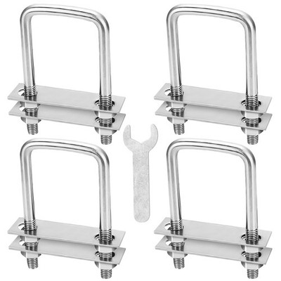 M8 U-Bolzen für Abschleppen & Reparaturen, 50x80mm, Rostfreie Qualität, 4 Stk