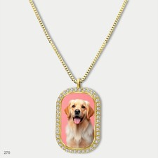 Stunning Cute Golden Retriever Dog Fashion Pendant Necklace Chain Graphic Dog Ta