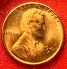 1941-S Lincoln Wheat Cent Penny GEM RED BU From an Original Bank Roll