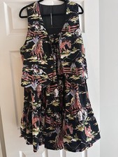 Handmade Western Style Rodeo Country Style Black Vest Full Circle Skirt Set M