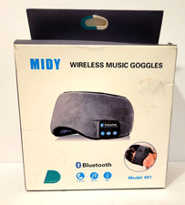 Midy Wireless Sleep Mask Adjustable  Washable Travel Sleeping Headset NEW