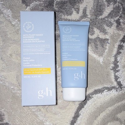 g&h Protect Body Sunscreen Lotion SPF 50+ Broad Spectrum Vegan 3.3 fl oz (3 left