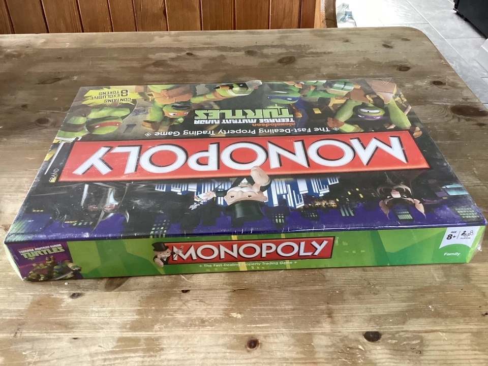 TEENAGE MUTANT NINJA TURTLES MONOPOLY   HASBRO 2013   SEALED  STOCKROOM FIND - Image 4 of 4