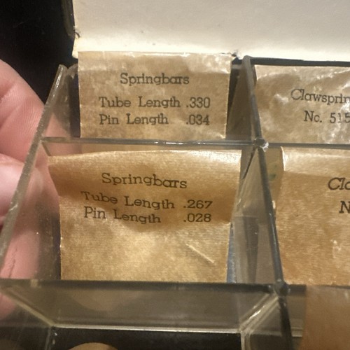 Large BENRUS Lot Watchmaker Repair Parts In A Plastic Case - Picture 9 of 15
