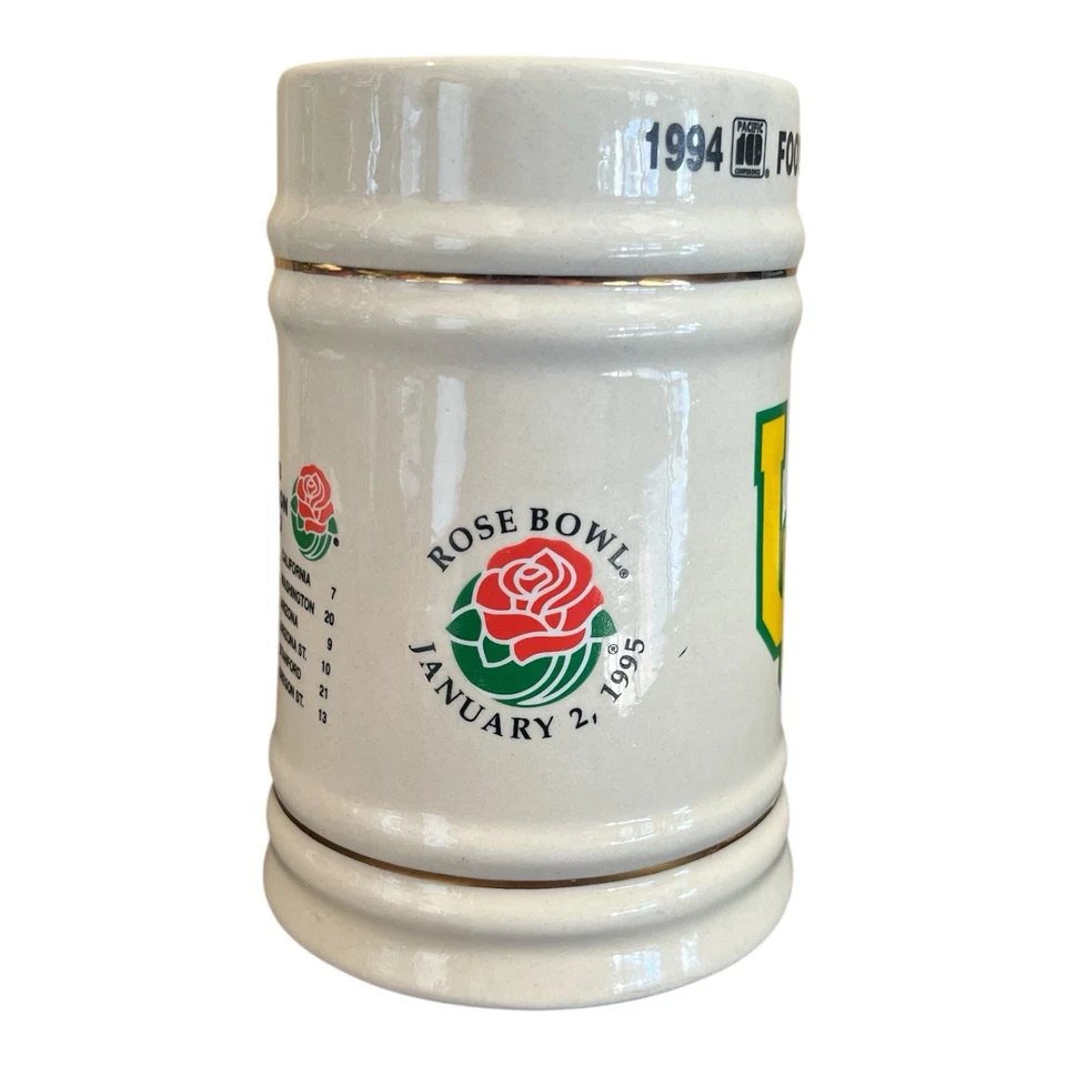 Oregon DUCKS Football 1994 PAC-10 CHAMPIONS Ceramic MUG Tankard 6 "  CUP  - Image 2 of 4