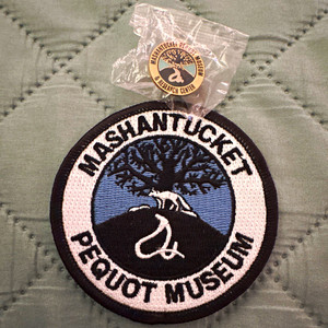 Mashantucket Pequot Museum Embroidered Embroidery Patch and pin.