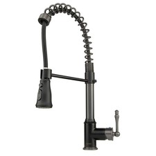 Commercial Style Spring Neck Single-Handle Pull-Down Sprayer Kitchen Faucet