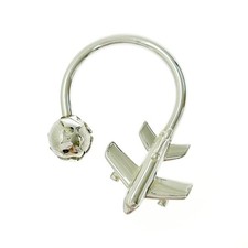 TIFFANY  Co. Plane  Globe Key Ring Sterling Silver 925 Used from JAPAN