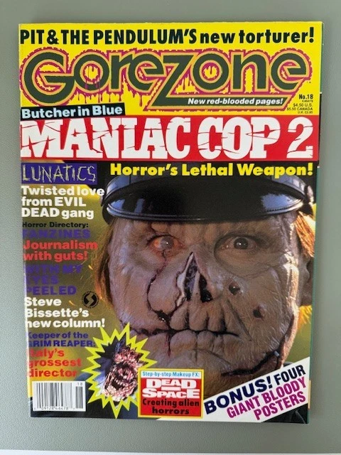 GOREZONE Vintage Horror Magazine 9 Issues # 17, #18, #19, #21-26 With Posters - Image 4 of 4