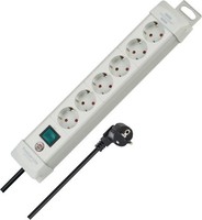 Brennenstuhl 6-Fach Steckdosenleiste 3M Kabel Schalter Mehrfachsteckdose Grau