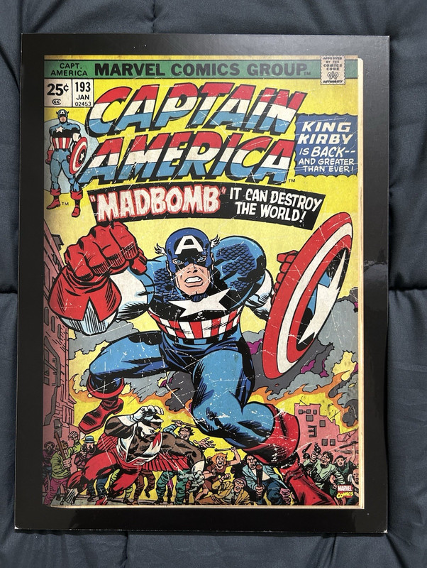 Marvel Captain America Madbomb #193 Framed Wall Art, Small 18 in Single Piece