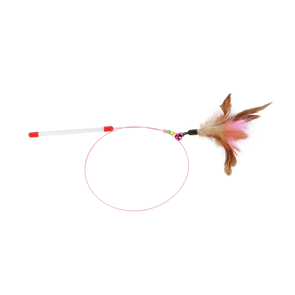Funny Cat Play Toy Feather Wand Teaser For Indoor Cats