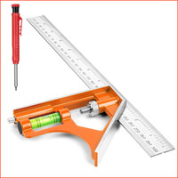 Kombinationswinkel Set Aluminium 300Mm Universal Winkelschmiege FüR