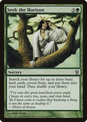 Seek the Horizon 1x FOIL SOK MTG Saviors of Kamigawa Uncommon MINT green