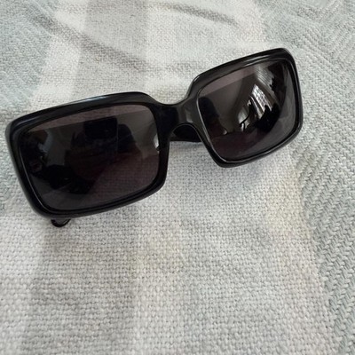 Y2k vintage versace chunky rectangle black sunglasses 
