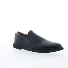 Image of Clarks Malwood Easy 26168234 Mens Black Loafers & Slip Ons Casual Shoes
