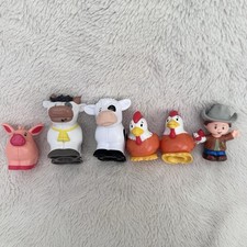 Fisher Price Little People Farmer Farm Animal Lot Of 6