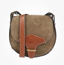 ISABEL MARANT Botsy Leather Saddle Bag Khaki Crossbody Strap