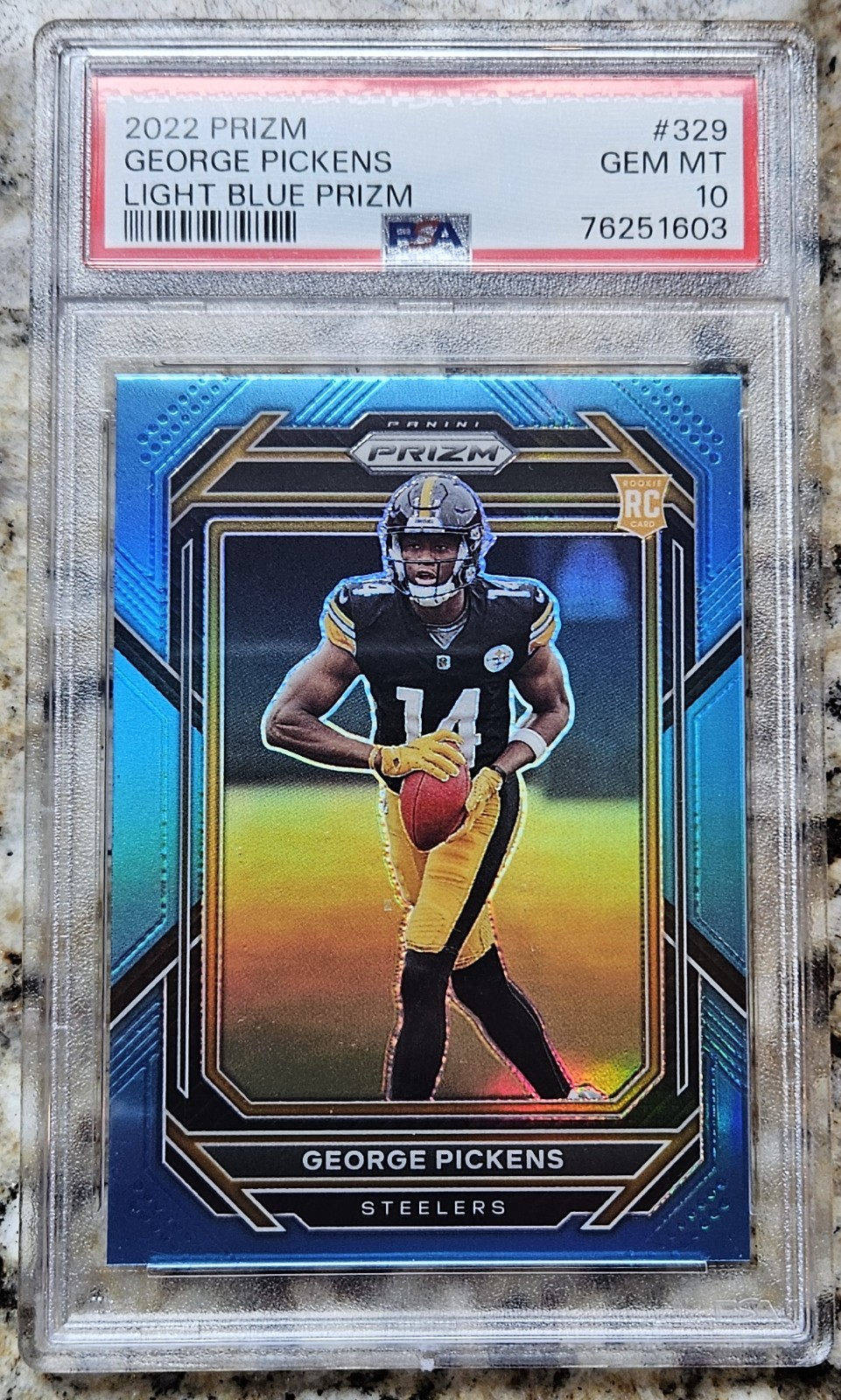 George Pickens Panini Prizm #329 Light Blue