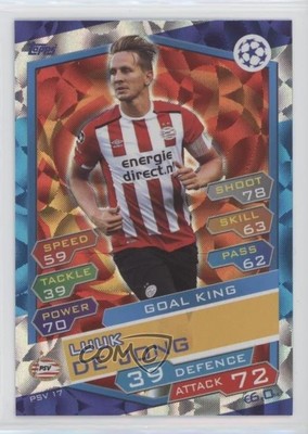 2016 Topps Match Attax UCL PSV Eindhoven Goal King Luuk de Jong #PSV17 Rookie RC