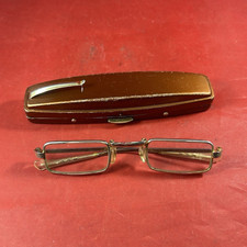 Vintage 14K Imperial Reading Glasses With Glass Case Nice Shape Prescription