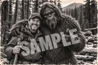 Personalized Bigfoot Photo Print Funny Sasquatch Gift Custom Hunter ...
