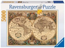 Ravensburger 17411 Historische Weltkarte, Henricus Hondius 1630 Puzzle für Erwac