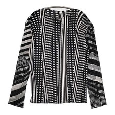 PLEATS PLEASE ISSEY MIYAKE Pleats Buttonless Jacket Black White 6-0317M  