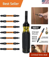 Ergonomic 15-in-1 Ratcheting Screwdriver Set with Impact-Rated Bits & Nut Driver