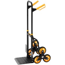 Stair Climber Dolly w/ Telescoping Handle, 330lb Load, 6 Wheels, 2 Bungee Cords