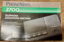Vintage 1993 PhoneMate Model 3700 Telephone Answering Machine Gray Power WORKS
