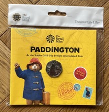 Royal Mint 2018 Paddington Bear at the Station 50p Fifty Pence Coin BU Pack.