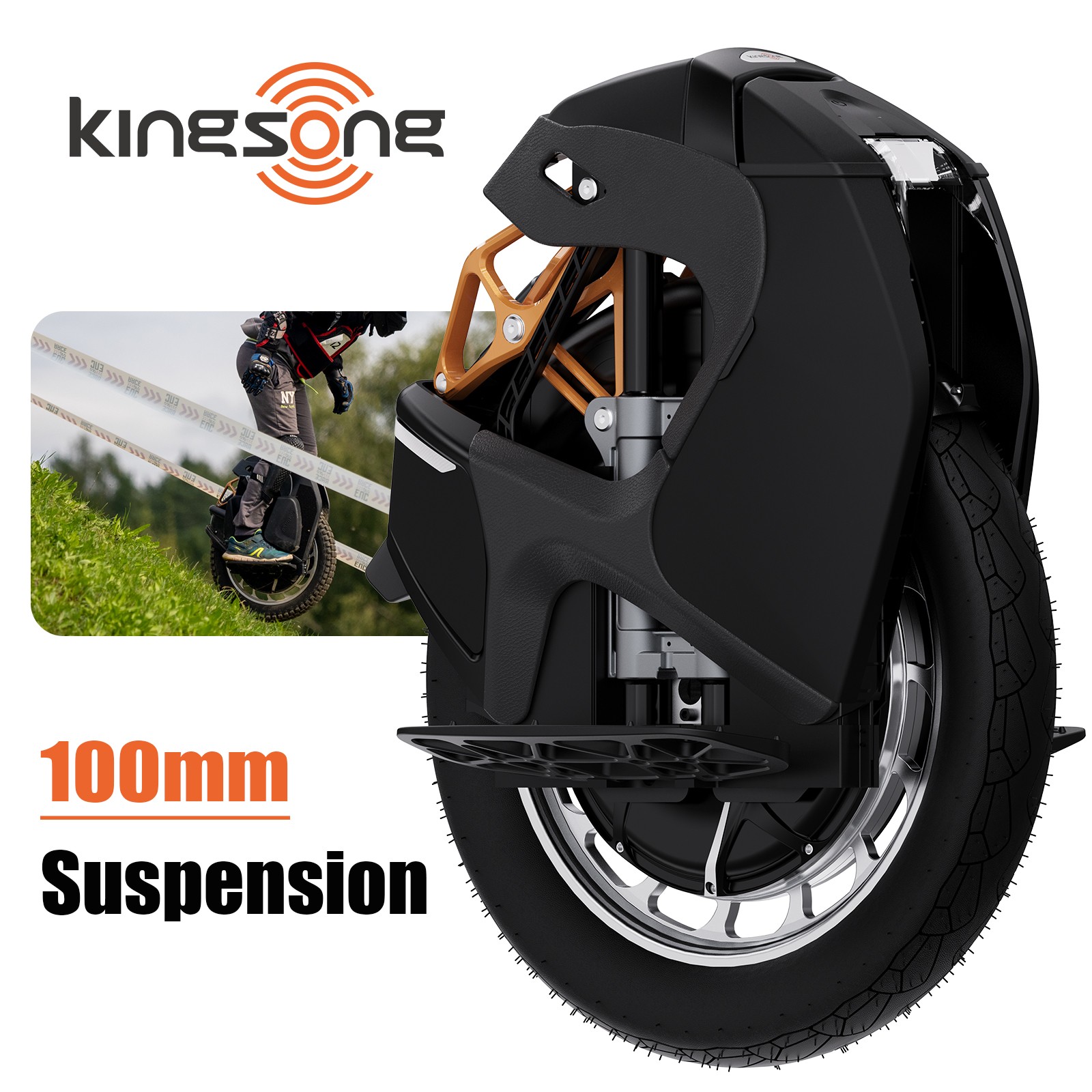 KINGSONG S18 PRO+ 18" Electric Unicycle 100mm Suspension Ant