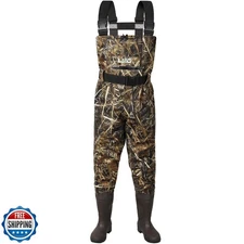 ✅ LHG Fishing Waders Waterproof Bootfoot Chest Waders 2-Ply 420D Nylon/PVC Duck