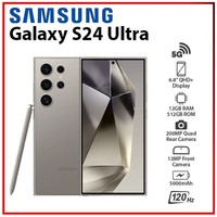 New Samsung Galaxy S24 Ultra 5G 12GB+512GB Grey Dual Sim Android Mobile Phone