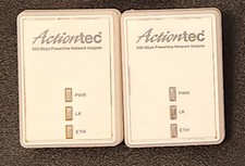 2 Actiontec Powerline 500 mbps Network Adapters PWR500 for Ethernet Hub PWR504