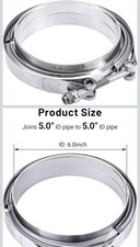 EVIL ENERGY 5.0 Inch V-Band Clamp with Flange Male & Female 304 Stainless Steel